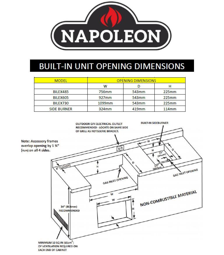 Napoleon LEX Built-in 485 Version, 304 Stainless Steel Natural Gas Package Bundle - BILEX485SS-DEAL
