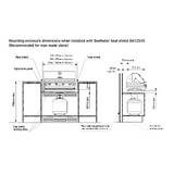 1200 Series Black Enamel 5 Burner Built In BBQ w/ Cast Iron Burners & Grills - BBG1250BB