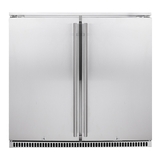 Double Door Solid Stainless Steel - BODD-S-SS