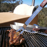 Man Law-BBQ - 3-Piece Premium Hardwood Handle BBQ Tools Set - MAN-H2