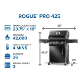 Napoleon Rogue PRO 425 IR Sizzle Black NG