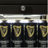 Commercial Glass 3 Door Black Under Bench Bar Fridge With Heated Glass To Stop Condensation