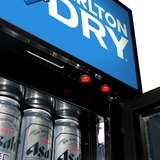 Carlton Dry Mid Blue Branded Skinny Upright Bar Fridge - SS-P160-DRY-MID (2025 Design)
