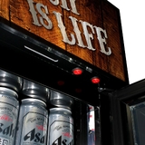 Ned Kelly Branded Skinny Upright Bar Fridge - SS-P160FA-NED 