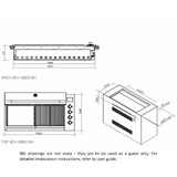 Artusi 104cm 4 Burner Built-In LPG Matte Black BBQ & Gloss Black Hood Bundle - ABBQ1B-Bun 