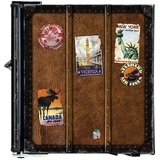 Funky Luggage Case Design Vintage Mini Bar Fridge With Handle And Opener - Add Your Own Initials - BC46B-TRAVEL