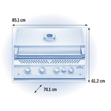 Napoleon Built in 700 Series 32" with Rear Burner (LPG Version) - BIG32RBIPSS-1-AU
