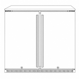 Double Door Solid Stainless Steel - BODD-S-SS