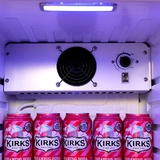 Carlton Dry MID Blue Tropical Glass Door Mini Bar Fridge - 80 Cans Left Hinged EC68L-SSH-DRY - EC68L-SSH-DRY-MID
