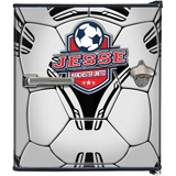 Funky Soccer Ball Football Design Mini Bar Fridge With Handle And Opener - Add Your Name - BC46B-SOCCER