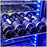 Schmick Black Upright Black Glass Door Dual Zone Wine Refrigerator - BD425D-B