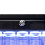 Rhino Night Club Commercial Multi Light Colored Black 1 Door Bar Fridge