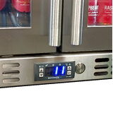Schmick Twin Door Quiet Running Stainless Steel Heated Glass Door Bar Fridge Model SK206-HD - Low Height