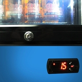 Carlton Dry Mid Blue Branded Skinny Upright Bar Fridge - SS-P160-DRY-MID (2025 Design)