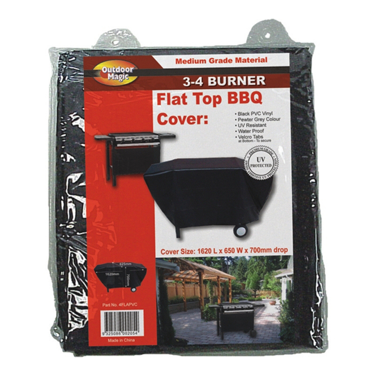 Outdoor Magic - Flat Top BBQ Cover 3-4 Burner - 4FLAPVC