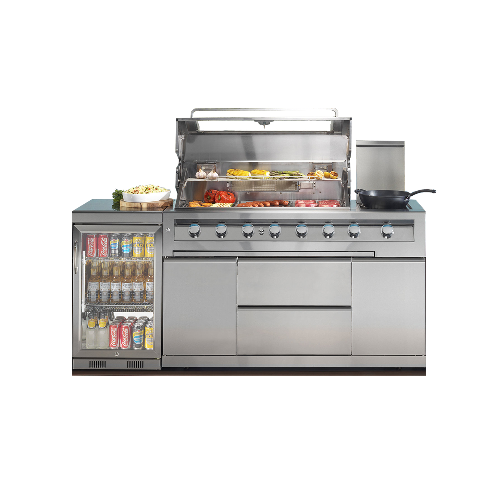 Gasmate Galaxy Stainless Steel 6 Burner Lpg Bbq W 1 Door