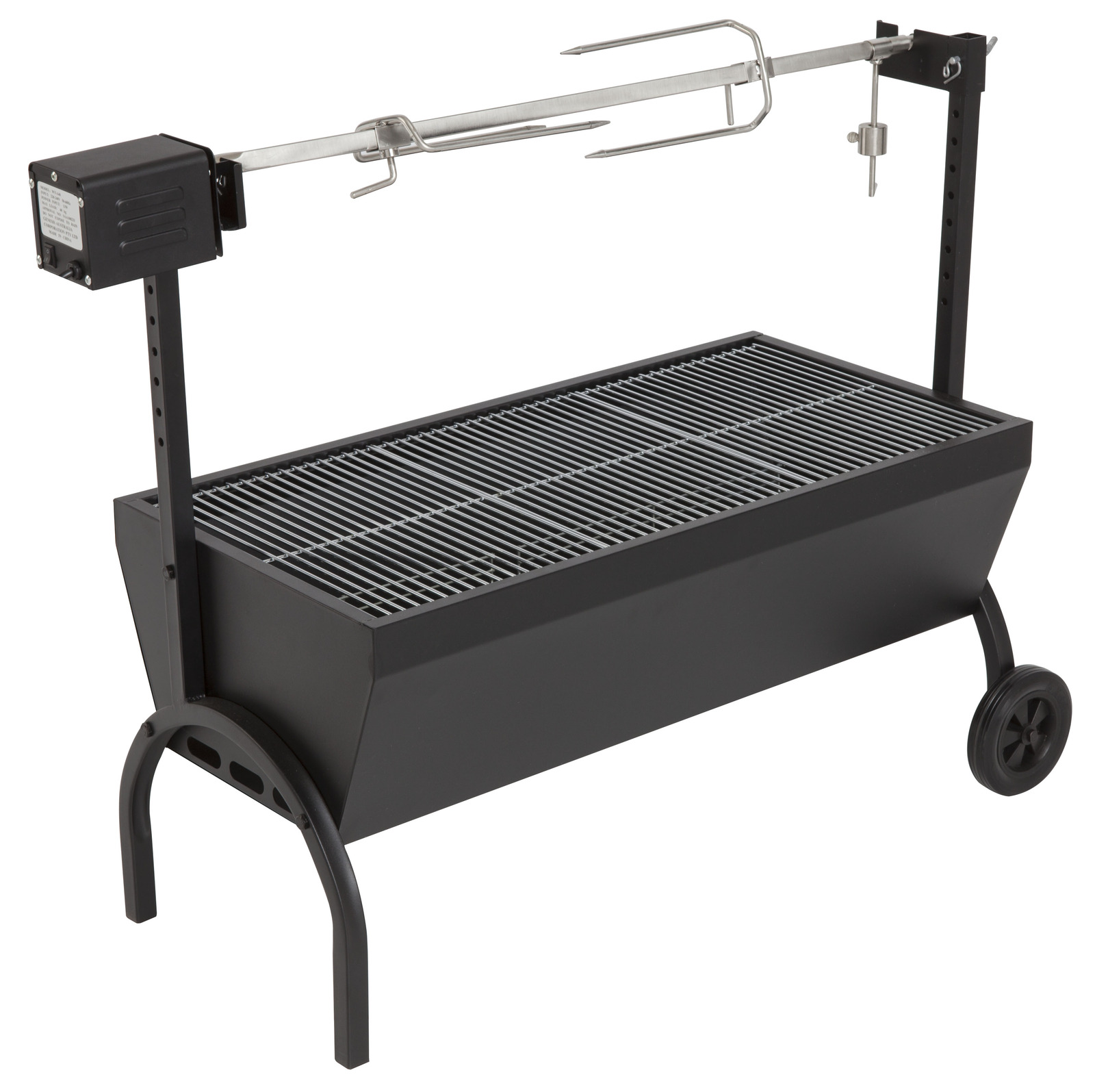 Gasmate Charcoal Rotisserie Spit BBQ Large Spit Roaster GSB002