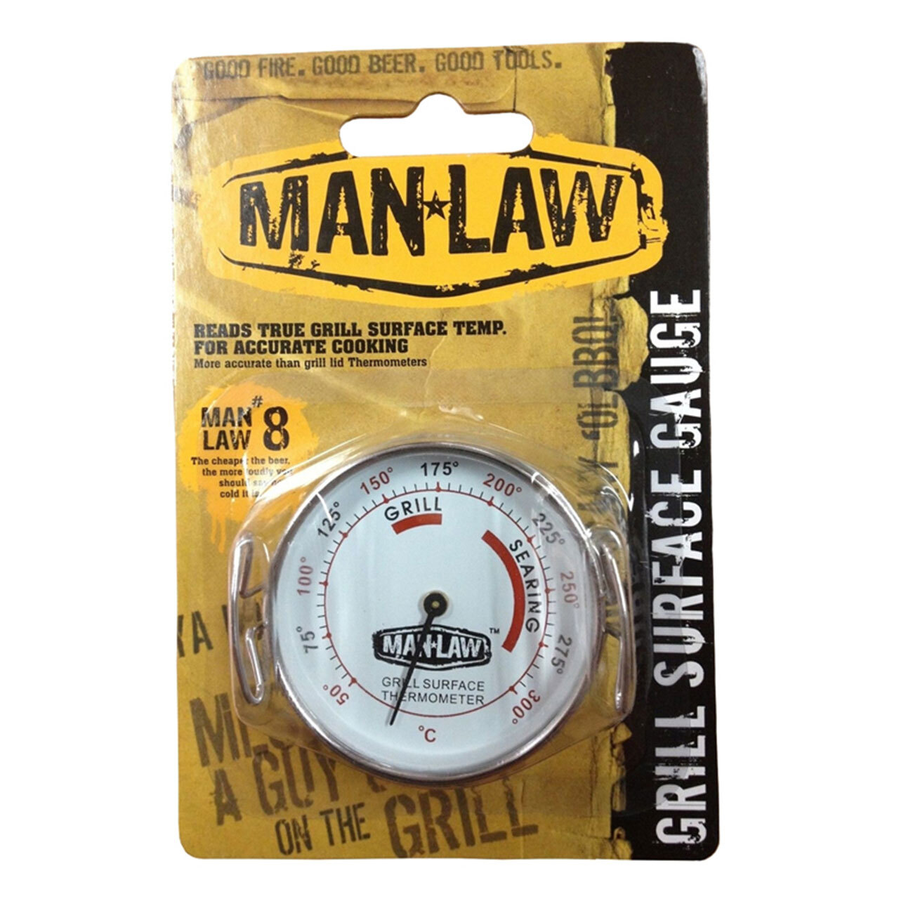 Man Law-T387 BBQ Grill Surface Thermometer 