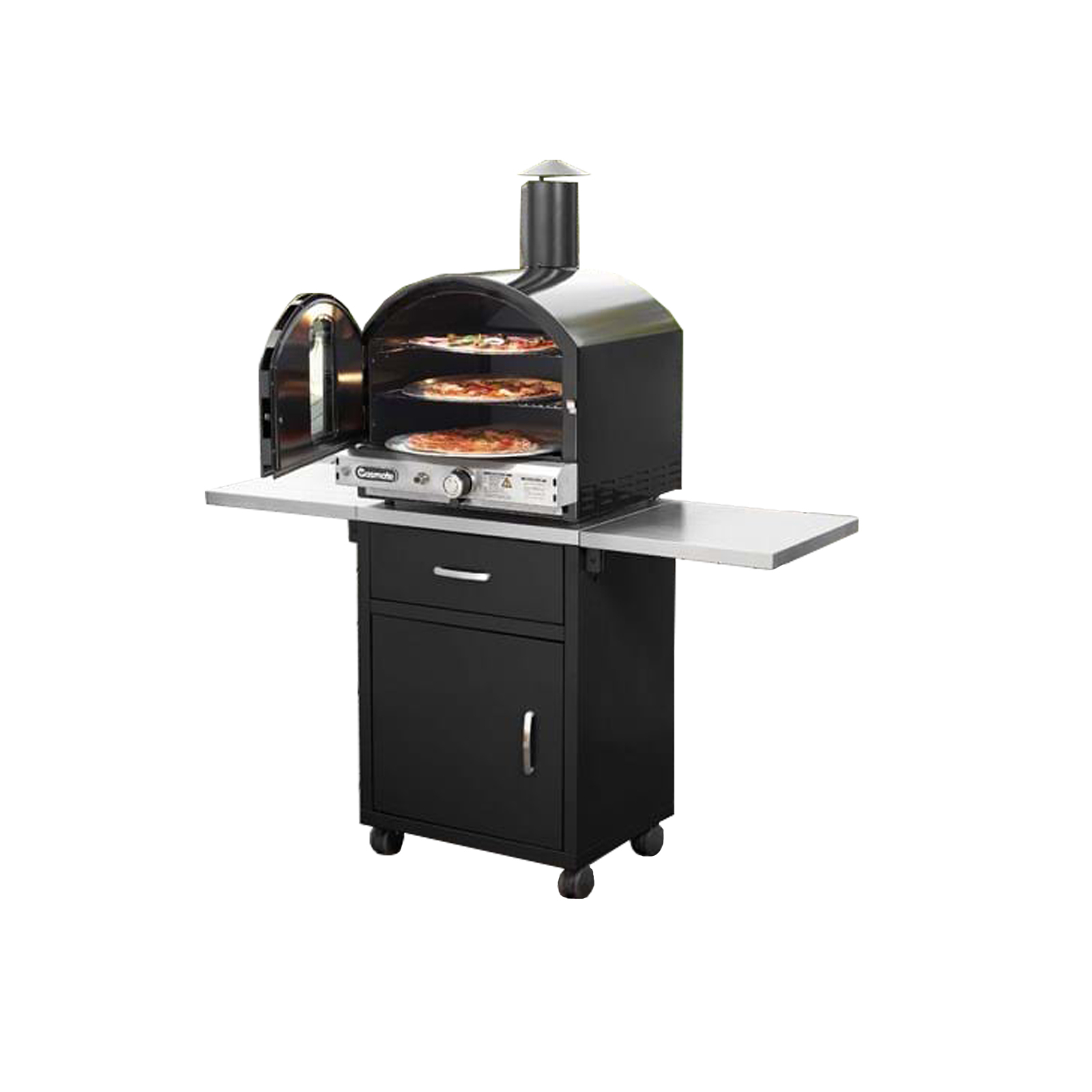 Gasmate Vitreous Enamel Deluxe Pizza Oven w/ Stand Cabinet Package