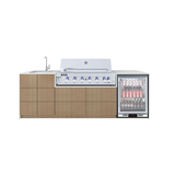 EURO Outdoor Kitchen AMICI 2.66 metres – Hooded BBQ - AMICI