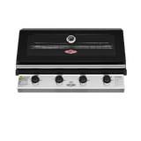 1200 Series Black Enamel 4 Burner Built In BBQ w/ Cast Iron Burners & Grills - BBG1240BB