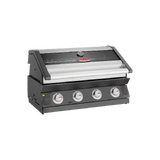 1600 Series Dark 4 Burner Built In BBQ w/ Cast Iron Burners & Grills