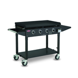  Beefeater Clubman Black 4 Burner BBQ & Trolley With Cast Iron Burners & Hotplate - BD16640