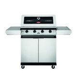  Beefeater 1200 Series Stainless Steel 4 Burner BBQ & Trolley with Side Burner, Cast Iron Burners & Grills - BMG1241SB