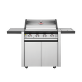 Beefeater 1600 Series Stainless Steel 4 Burner BBQ & Trolley w/ Side Burner, Cast Iron Burners & Grills- BMG1641SA