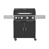 Gasmate Quasar 4B Trolley BBQ with Solid Hood & Side Brn