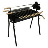 Cyprus Grill Deluxe Auto (Black) Genuine Product (Made in Cyprus) - CG-0704 Greek/Cypriot BBQ Kontosouvli/Souvla, Foukou. Charcoal Grill & Rotation