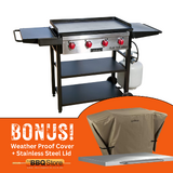 Camp Chef Flat Top Grill 600 with Lid & Cover