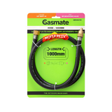 Gasmate HOSE - 1000MM - 3/8" BSPP LH TO HIGH PRESSURE (SCHRADER) VALVE - GM40419
