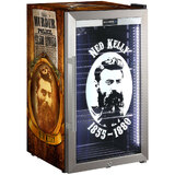 Ned Kelly Themed Alfresco Bar Fridge With Led Strip Lights, Lock and LOW E Glassd