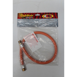 Low Pressure Gas Hose 900mm Length with 3/8" BSP (Male) - 1/4" BSP (Female)