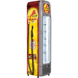Schmick Gilmore Fuel Pump Skinny Glass Door Upright Cool Retro Bar Fridge - SK135-FP-GILMORE