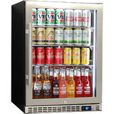 Schmick Quiet Running Front Venting Under Bench Triple Glazed Glass Door Bar Fridge Model SK156L-SS