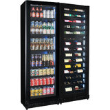 Upright Slim Depth Quiet Running Glass Front 3 Zone Beer And Wine Fridge With 5 x LED Colour Options