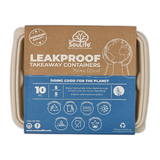 Eco SouLife Harvest Leakproof Container 10PC Pack - 750mL Rectangular