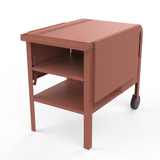 ZiiPa Fredda Deluxe Garden Trolley with Side Tables - Terracotta