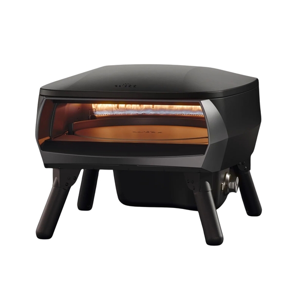 WITT Piccolo Rotante Gas Powered Pizza Oven w/ Rotating Stone 13" - Black