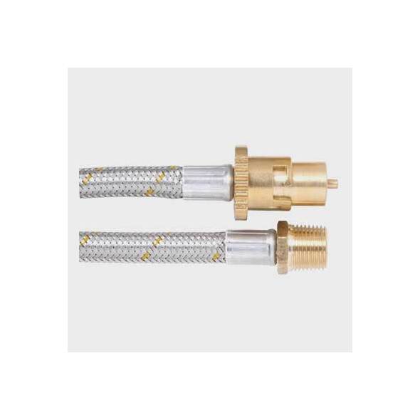 Bromic Hose Gas SS 10mm x 2000mm 1/2 BSPMT x Bayonet - 10HCS2000