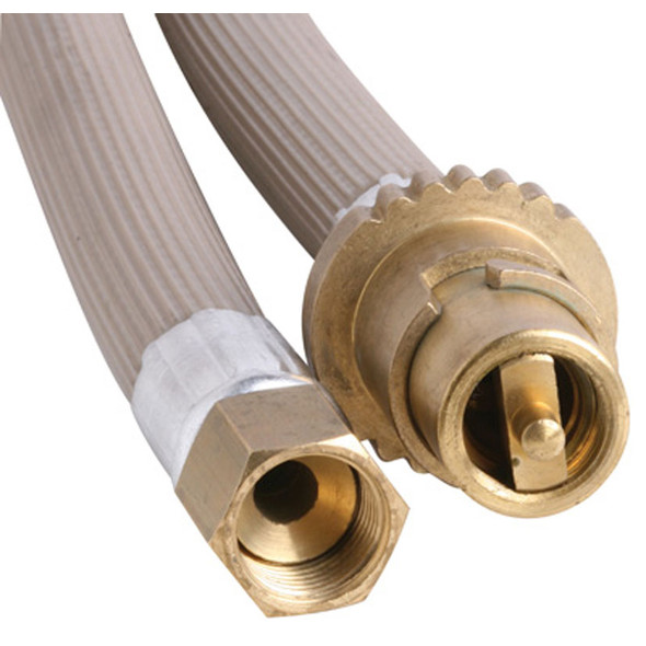 10mm Gas Heater hose assembly 3/8 BSP FF x Male bayonet x 3000mm