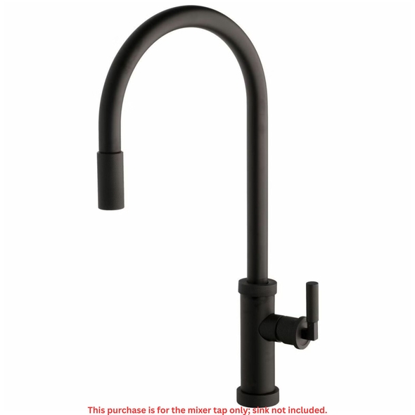 Armando Vicario Urban D Pull Out Kitchen Mixer - Black 400728B