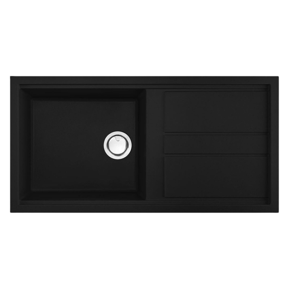 Artusi Granitek Series Single Bowl Sink with Reversible Drainer - AGS1001B