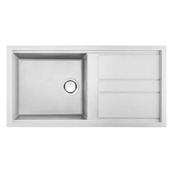 Artusi Granitek Series Single Bowl Sink with Drainer - AGS1001W