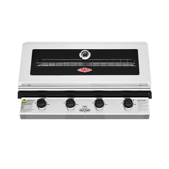 1200 Series Stainless Steel 4 Burner Built In BBQ w/ Cast Iron Burners & Grills - BBG1240SB