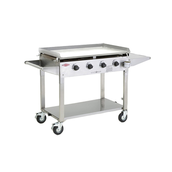 Beefeater Clubman Stainless Steel 4 Burner BBQ & Trolley With Stainless Hotplate - BD16440