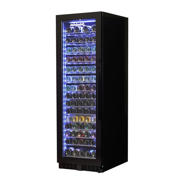 Schmick Upright Black Glass Door Wine Refrigerator - Model BD425LW-B