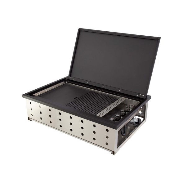 Gasmate Phoenix Black 4B Flush Mount Drop In BBQ - LPG